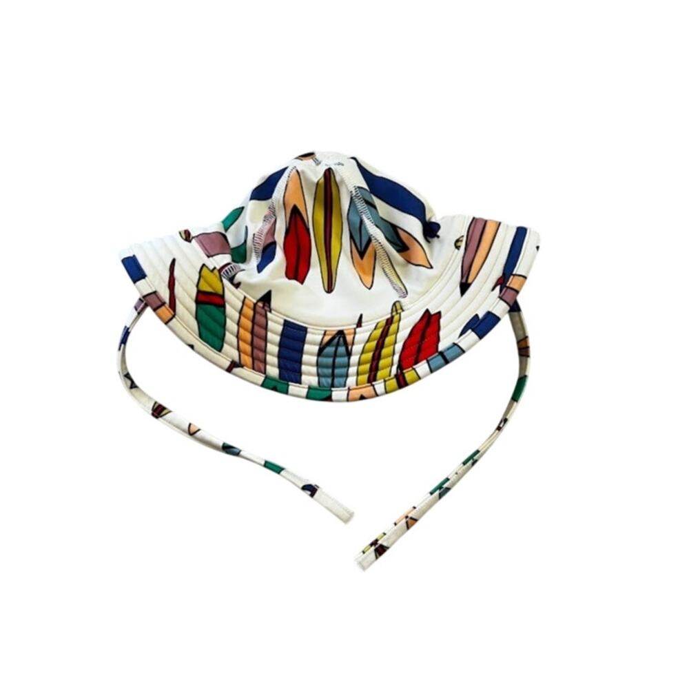 Hanna Andersson Kids Girls Helen Kaminski Sun Hat S Surfboard Print Wide Brim